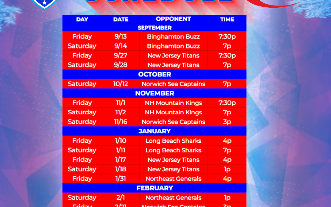 Nordiques Announce Inaugural Season Schedule